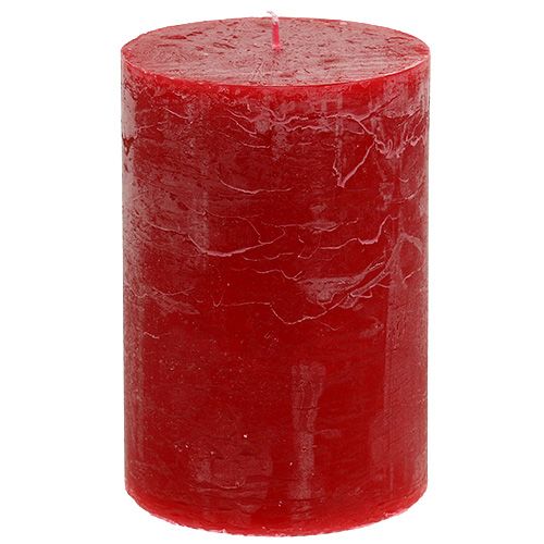 Floristik24 Candle red 100mm x 150mm dyed 4pcs