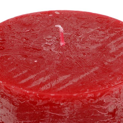 Floristik24 Candle red 100mm x 150mm dyed 4pcs