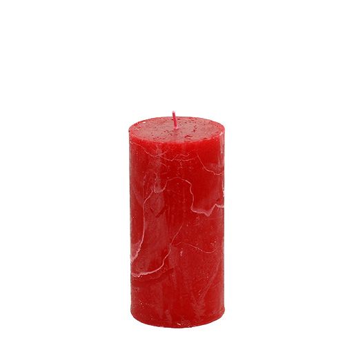 Floristik24 Candle red 50mm x 100mm colored 12pcs