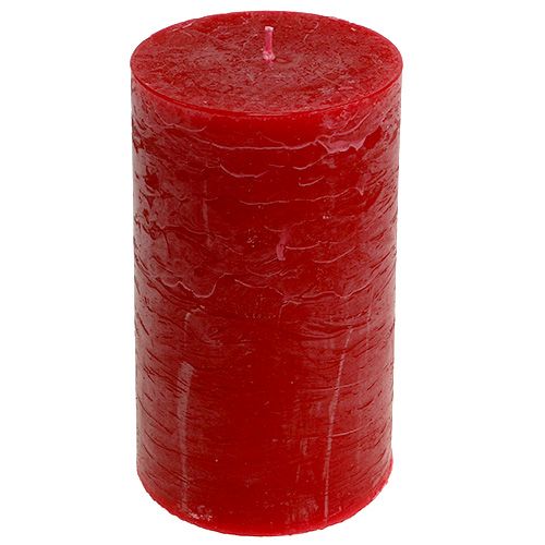 Floristik24 Candle red 85mm x 200mm dyed 4pcs