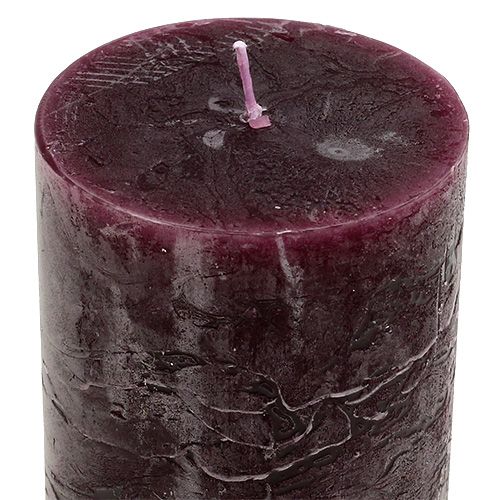 Floristik24 Candle Christmas Burgundy 50mm x 80mm 12pcs