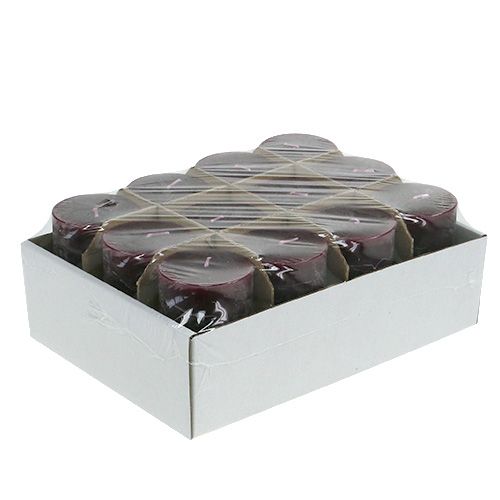 Floristik24 Candle Christmas Burgundy 50mm x 80mm 12pcs