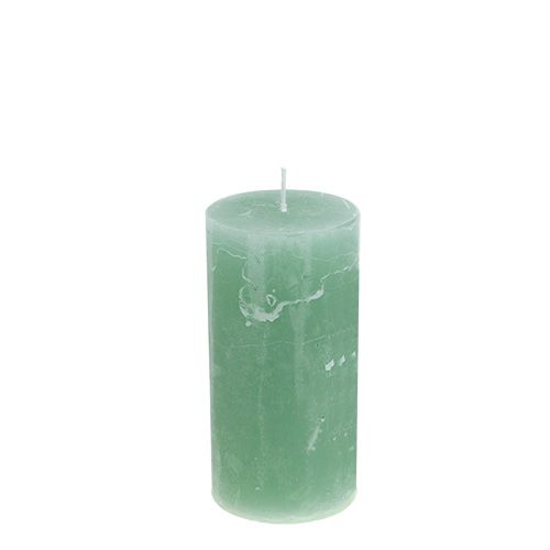 Floristik24 Candle Christmas jade 50mm x 100mm 12pcs