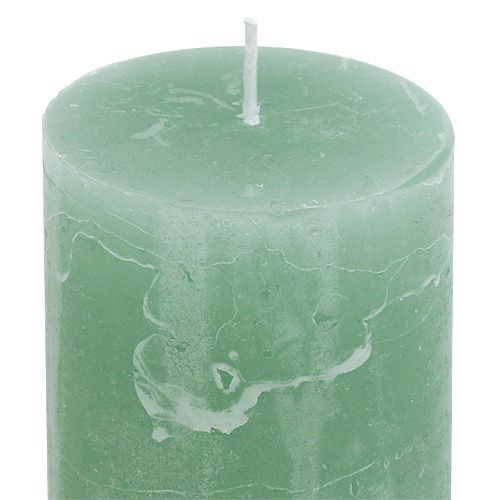 Floristik24 Candle Christmas jade 50mm x 100mm 12pcs