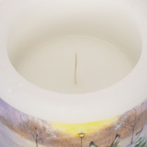 Winter Scene Pillar Candle