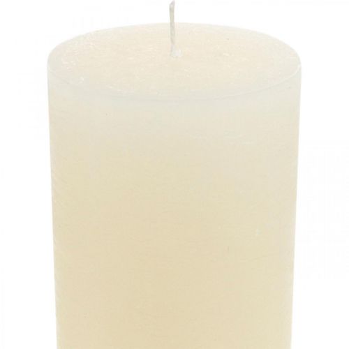 Product Pillar candles colored cream white 85×200mm 2pcs