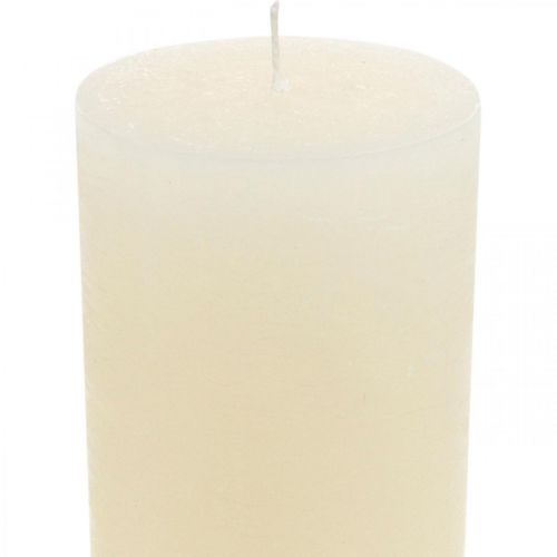 Product Pillar candles dyed cream white 85×200mm 2pcs