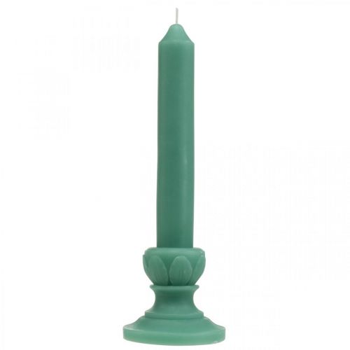 Product Deco candle retro candle wax table decoration green 25cm