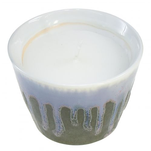 Floristik24 Citronella candle in pot ceramic vintage green Ø8.5cm