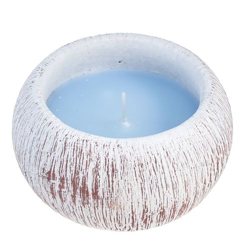 Floristik24 Citronella Candle Blue Ceramic Bowl Vintage Balcony H8cm