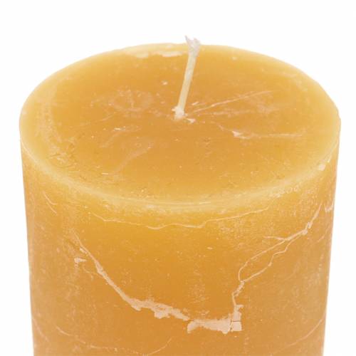 Product Colored candles honey 50×100mm 4pcs
