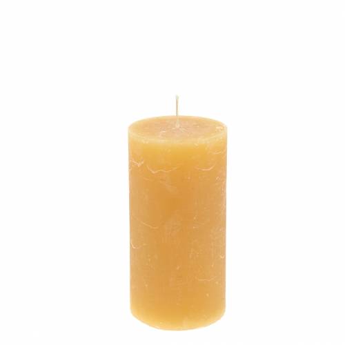Solid-colored candles honey 50×100mm 4 pcs