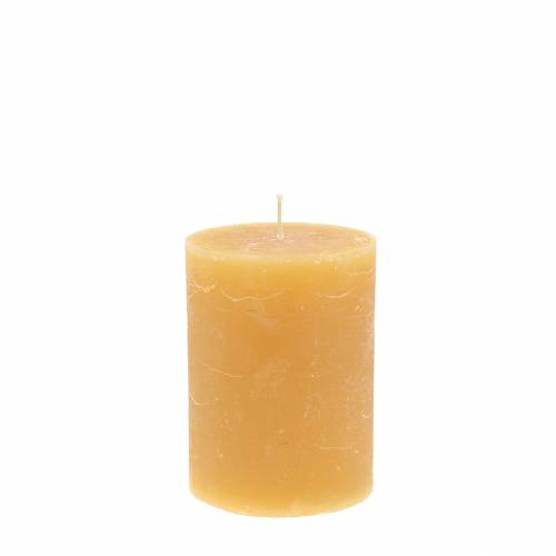 Floristik24 Colored candles honey color 60×80mm 4pcs