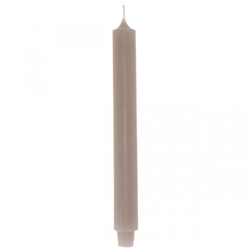 Floristik24 Candle long table candle rod candle gray Ø3cm H29cm