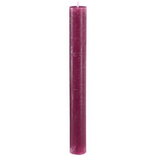 Product Candles Solid Colored Berry Taper Candles 34x300mm 4 Pcs