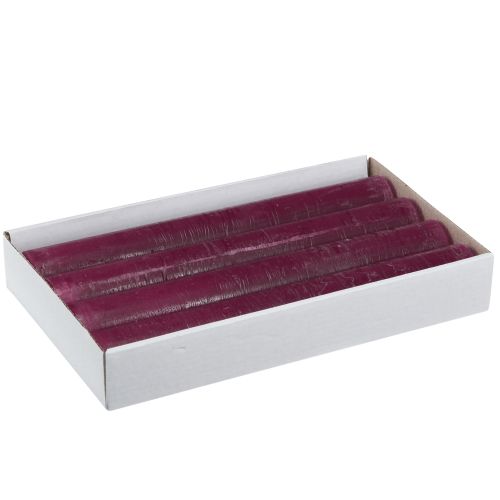 Product Candles dyed in Berry Taper candles 34x240mm 4 pcs