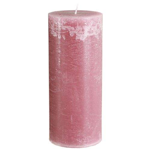 Product Candles in Pink Pillar Candles Old Pink 85×200mm 2 Pcs