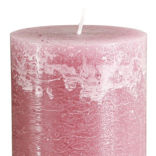 Product Candles in Pink Pillar Candles Old Pink 85×200mm 2 Pcs