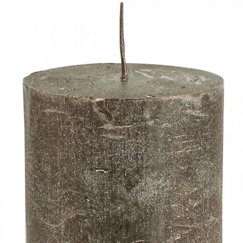 Product Pillar Candles Solid Colored Candles Copper 70x100mm 4 Pcs