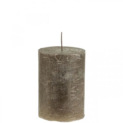 Product Pillar Candles Solid Colored Candles Copper 70x100mm 4 Pcs