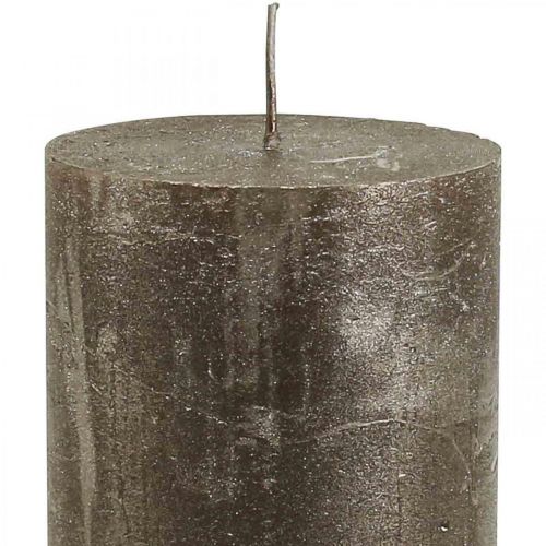 Product Pillar Candles Solid Colored Candles Copper 70x120mm 4 Pcs