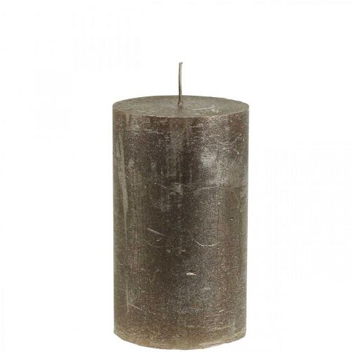 Floristik24 Pillar candles Colored candles copper 70x120mm 4pcs