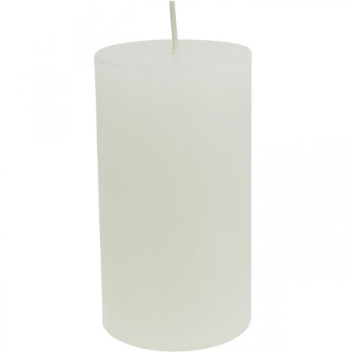 Product Pillar Candles Rustic Solid Colored Candles White 60/110mm 4 Pcs