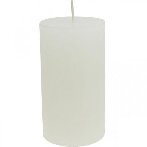 Product Pillar candles Rustic colored candles white 60/110mm 4pcs