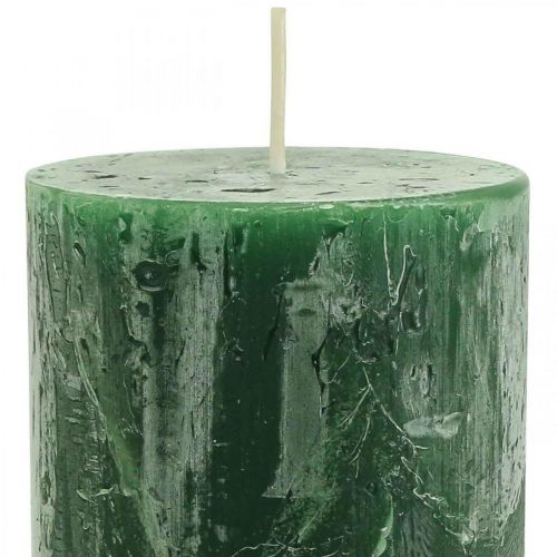 Product Solid Colored Candles Dark Green Pillar Candles 70×140mm 4pcs