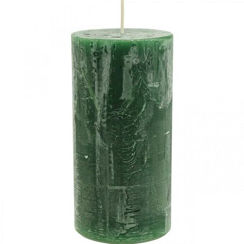 Product Solid Colored Candles Dark Green Pillar Candles 70×140mm 4pcs