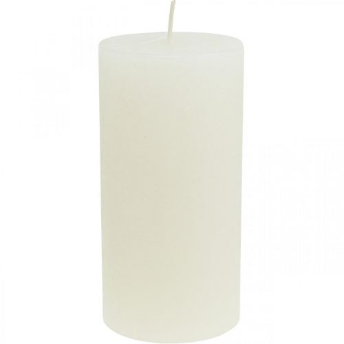 Product Pillar candles Rustic colored candles white 70/140mm 4pcs