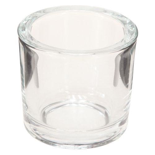 Product Candle Glass Pot Mini Glass Bucket Clear Ø6.5cm H6cm 6pcs