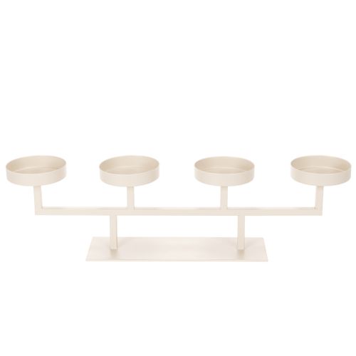Candle Holder with Four Candle Plates, 47cm, Taupe Metal buy online | Floristik24.co.uk
