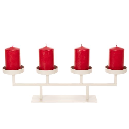 Candle Holder with Four Candle Plates, 47cm, Taupe Metal | Floristik24.co.uk