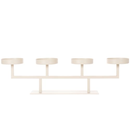 Candle Holder with Four Candle Plates, 47cm, Taupe Metal | Floristik24.co.uk