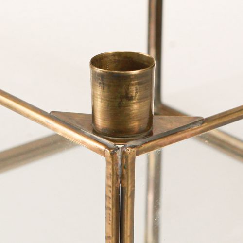 Product Candle holder Advent mirror for filling gold 15×15×10.5cm