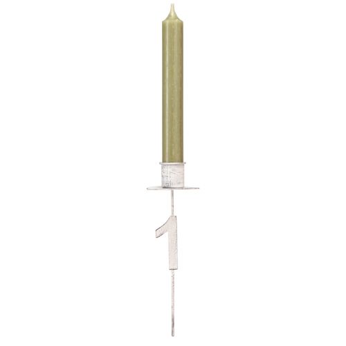 Product Advent candle holder with thorn and numbers white H11cm 4 pcs