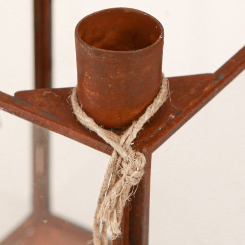 Product Advent candle holder for filling rust metal 10×10×15.5cm