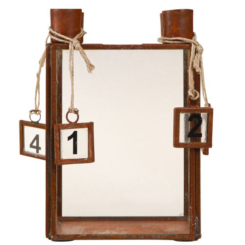 Product Advent candle holder for filling rust metal 10×10×15.5cm