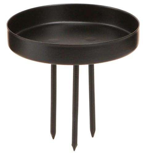 Floristik24 Candle holder Advent wreath metal black matt Ø8cm 4 pcs
