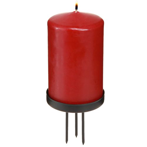 Floristik24 Candle holder Advent wreath metal black matt Ø8cm 4 pcs