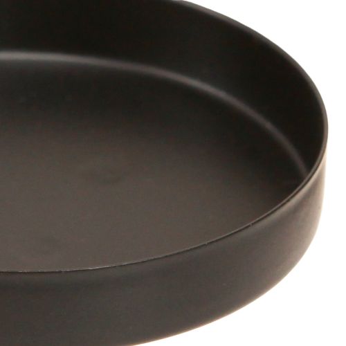 Floristik24 Candle holder Advent wreath metal black matt Ø8cm 4 pcs