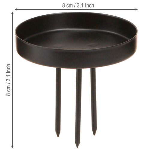 Product Candle holder Advent wreath metal black matt Ø8cm 4 pcs