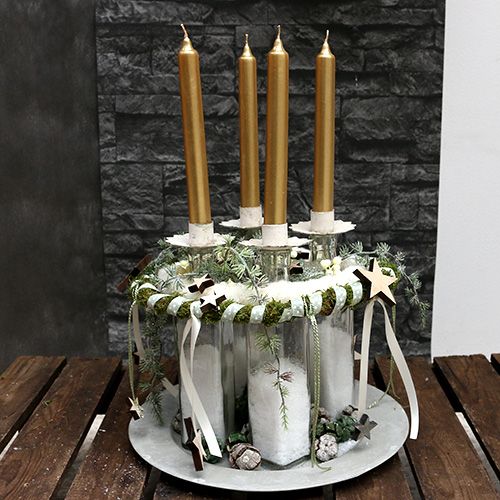 Product Candle holder for tealight Tealight holder Cream Ø9cm 4pcs