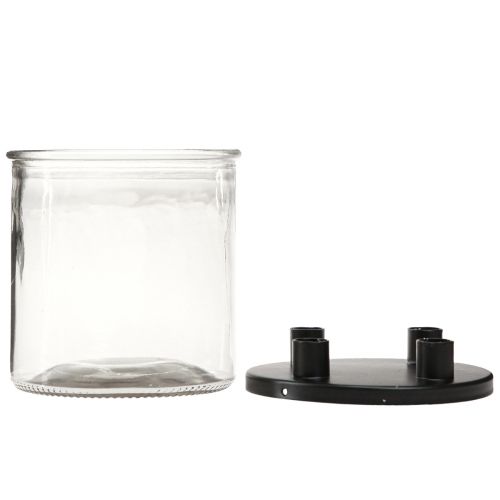 Product Candle holder glass Rod candle holder decoration glass H11cm Ø10cm