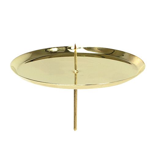 Floristik24 Candlestick gold Ø10cm 4pcs