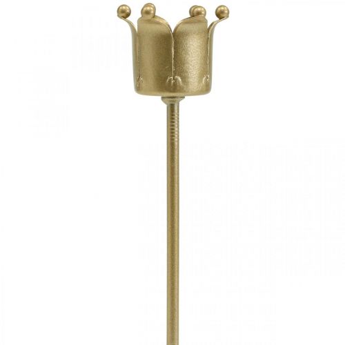 Product Candle holder crown golden, metal candle holder 4 pieces