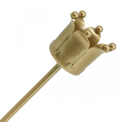 Product Candle holder crown golden, metal candle holder 4 pieces