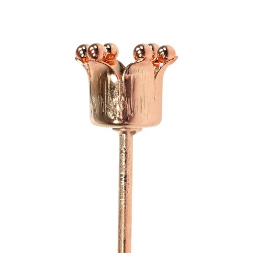 Product Candle holder crown copper Ø2.2cm H7cm 4pcs