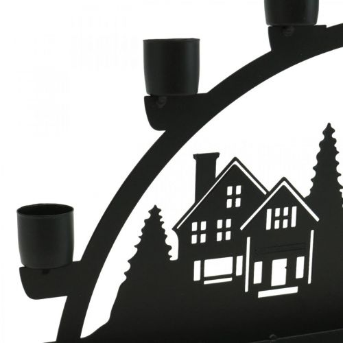 Product Candle arch light arch black metal 40x6cm H18,5cm